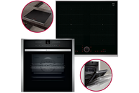 Neff N 70 Built-In Oven With Added Steam Function and N 90 Flex Induction Cooktop