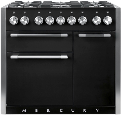 Rs16806 mercury 1000 dual fuel in matt black with polished stainless steel trimcooker ash black cutout 1