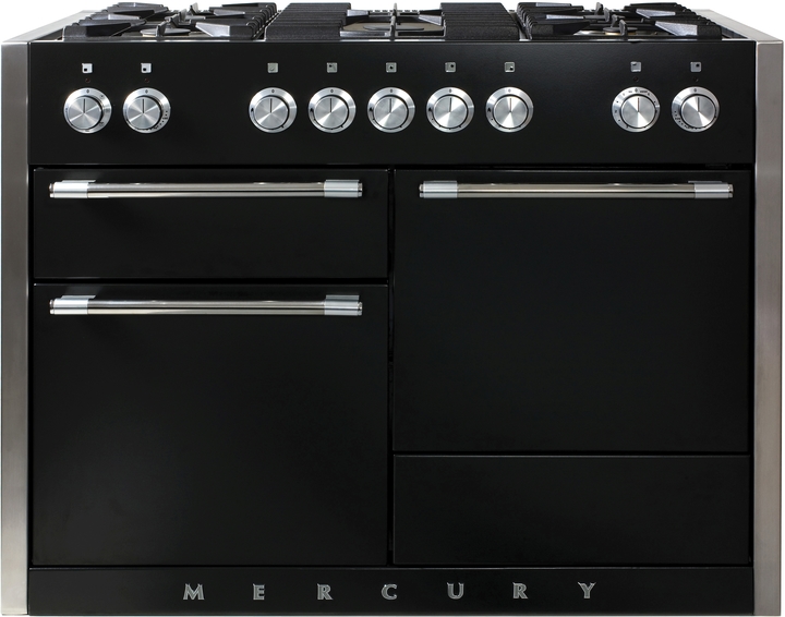 Rs16819 mercury 1200 dual fuel in matt black with polished stainless steel trim