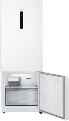 Hrf318bw   haier 309l 500 series bottom mount fridge freezer white %285%29