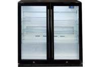 Artusi Double Door Sheltered Outdoor Refrigerator Gloss Black